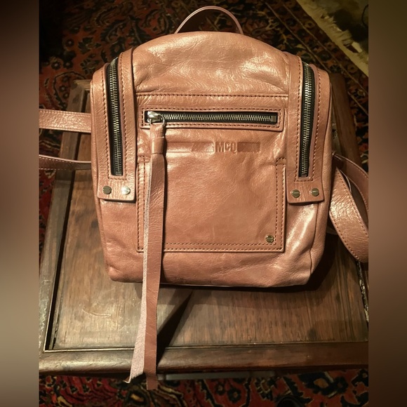 Authentic Alexander McQueen MCQ Pink Leather Backpack